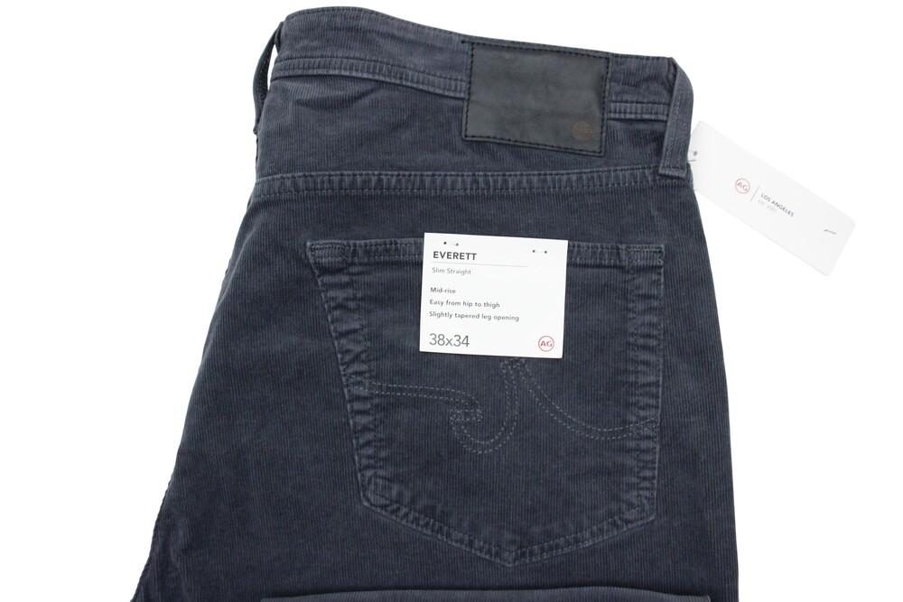AG Adriano Goldschmied Everett Jeans 38x34 After Dusk Slim Straight Corduroy